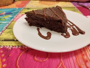 Tarta de chocolate vegana at Telos Comida Casera Natural Vegetariana y Vegana in San Lorenzo De El Escorial