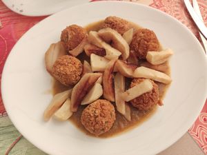 Albóndigas veganas at Telos Comida Casera Natural Vegetariana y Vegana in San Lorenzo De El Escorial