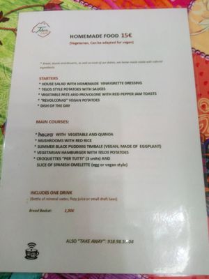 Homemade food at Telos Comida Casera Natural Vegetariana y Vegana in San Lorenzo De El Escorial