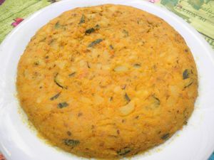 Vegan spanish omelette at Telos Comida Casera Natural Vegetariana y Vegana in San Lorenzo De El Escorial