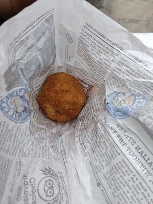 Red pesto arancino at Taste of Napoli in Bristol