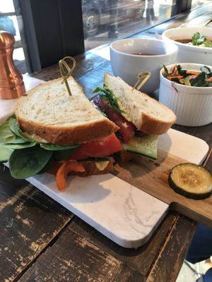 Eat more hummus sandwich  at Properly Fueled in Bordentown