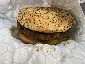 Mean bean burger  at Farmacy Vegan Kitchen & Bakery in Tampa