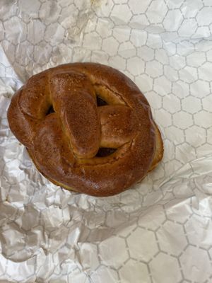 Impossible on pretzel bun  at Farmacy Vegan Kitchen & Bakery in Tampa