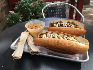 Loaded Vegan Philly with Mac & Cheese   at Farmacy Vegan Kitchen & Bakery in Tampa