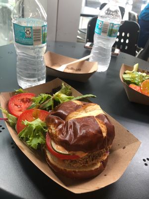 The Farmacy (impossible) burger  at Farmacy Vegan Kitchen & Bakery in Tampa