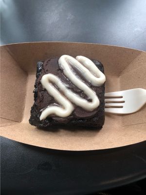 Avocado chocolate cake! at Farmacy Vegan Kitchen & Bakery in Tampa