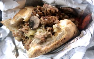 Loaded Philly -grilled 🧅 🙌 at Farmacy Vegan Kitchen & Bakery in Tampa