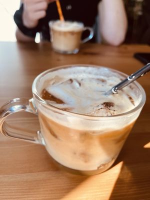apple pie iced latte  at Kahiau's Bakery & Cafe in Virginia Beach