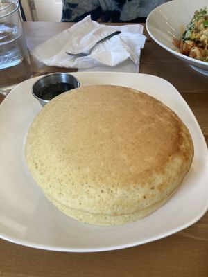 Pancakes ! 2 for 6$ biggest I’ve ever seen   at Kahiau's Bakery & Cafe in Virginia Beach