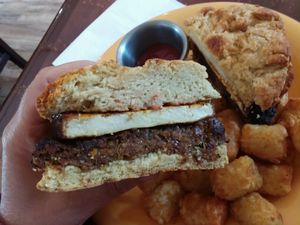 Breakfast sandwich. at Kahiau's Bakery & Cafe in Virginia Beach