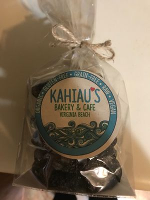 Brownie cookies were delicious! at Kahiau's Bakery & Cafe in Virginia Beach