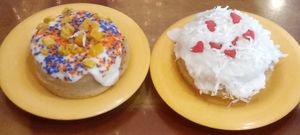 vegan donuts - pineapple and coconut at Kahiau's Bakery & Cafe in Virginia Beach