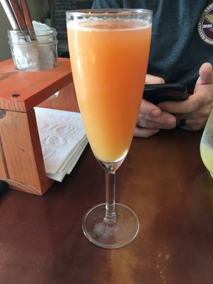 Fancy mimosa at Kahiau's Bakery & Cafe in Virginia Beach