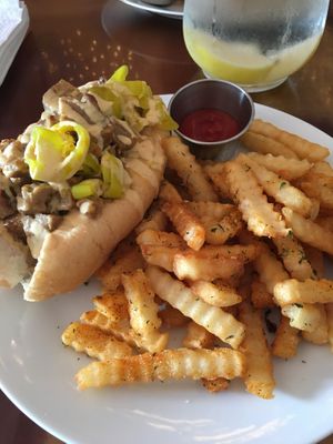 Philly cheesesteak  at Kahiau's Bakery & Cafe in Virginia Beach