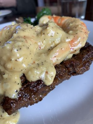 Surf and Turf with garlic mash.... at Kahiau's Bakery & Cafe in Virginia Beach