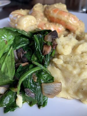 Sautéed greens and mushrooms.... at Kahiau's Bakery & Cafe in Virginia Beach