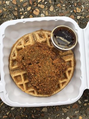 Chicken and waffle  at Kahiau's Bakery & Cafe in Virginia Beach