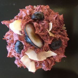 Vegan cupcake with NObutter frosting at zralé bistro in Zlin