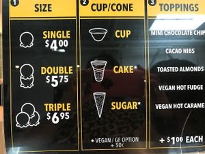 options at Mr. Dewie's Cashew Creamery in Emeryville