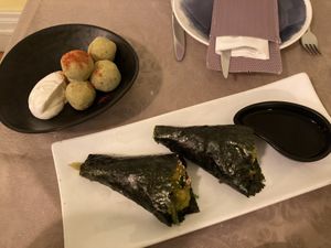 Falafels and wonton rolls at Rotas da Ilha Verde in Sao Miguel