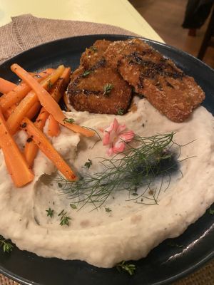 Tofu steaks   at Rotas da Ilha Verde in Sao Miguel