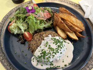 Mushroom burger 💯  at Rotas da Ilha Verde in Sao Miguel