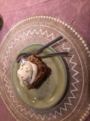 Apple crumble with lime mousse  at Rotas da Ilha Verde in Sao Miguel