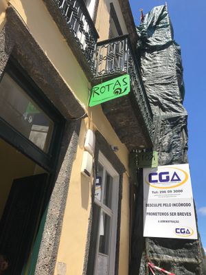 outside sign at Rotas da Ilha Verde in Sao Miguel