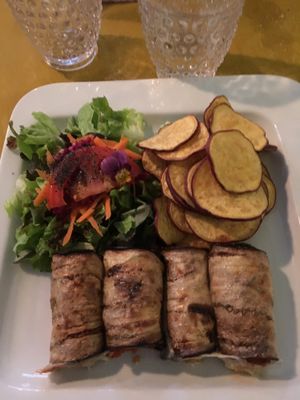 Eggplant stuffed with soy  at Rotas da Ilha Verde in Sao Miguel