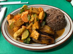 Jerk tofu  at Sweet Fingers Restaurant in San Leandro