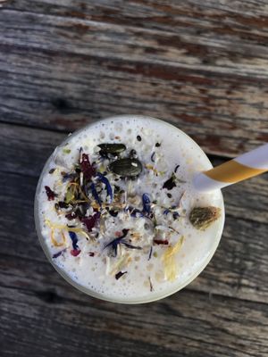 Banana Smoothie... tastes AMAZING  at Garden Grub Cafe in Wingham