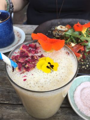 Fresh smoothie at Garden Grub Cafe in Wingham