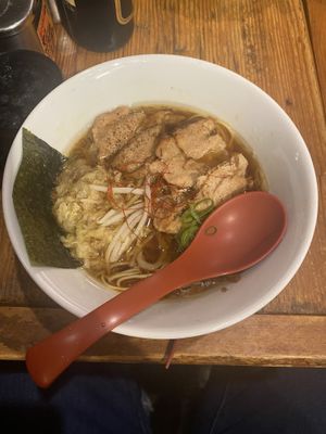 Vegan Ramen with Char Sui “pork"  at Kyushu Jangara Ramen - Akihabara in Tokyo