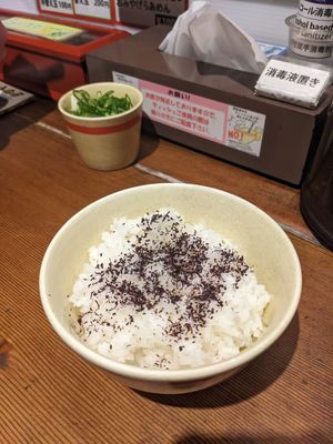 Rice at Kyushu Jangara Ramen - Akihabara in Tokyo
