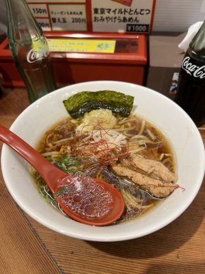 Vegan ramen with one char-siu  at Kyushu Jangara Ramen - Akihabara in Tokyo