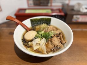 Vegan ramen with soy char sui  at Kyushu Jangara Ramen - Akihabara in Tokyo
