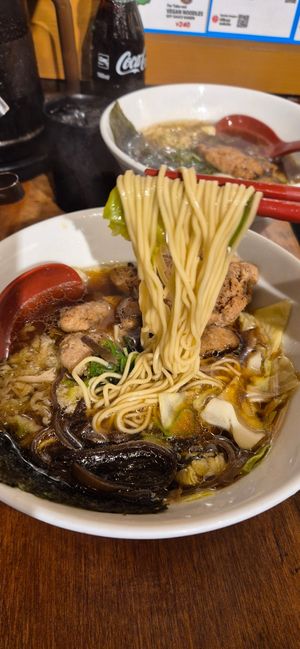 Noddles at Kyushu Jangara Ramen - Akihabara in Tokyo