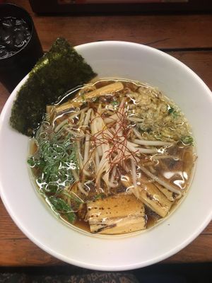 Vegan ramen with all the fixings  at Kyushu Jangara Ramen - Akihabara in Tokyo