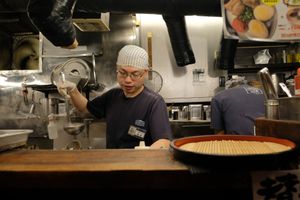 Kitchen at Kyushu Jangara Ramen - Akihabara in Tokyo