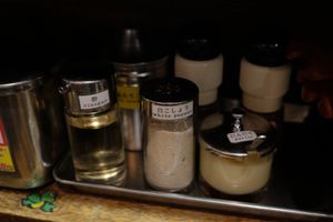 Condiments at Kyushu Jangara Ramen - Akihabara in Tokyo