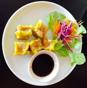 Steamed dim sims at PingAn Veggie Time in Bowden