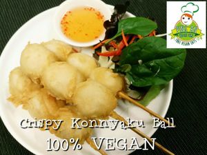Crispy Konnyaku Ball 
100% VEGAN at PingAn Veggie Time in Bowden