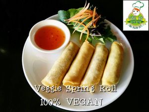 Crunchy Veggie Spring Rolls are the perfect start to your meals with No Worries about hidden non-vegan ingredients
Come to visit us. 
PingAn Veggie Time 100%VEGAN at PingAn Veggie Time in Bowden