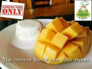 OUT NOW! Thai Coconut Sticky Rice served with fragrant slices of mango.
Hurry up - Limited Time Only for this mango season. at PingAn Veggie Time in Bowden
