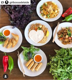 Homemade THAI Spring Rolls, Homemade THAI Curry Puffs, Pad THAI, Pad See Ew, Satay Noodle. at PingAn Veggie Time in Bowden