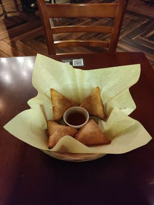 Veggie sambusa at Enssaro Ethiopian Restaurant in Oakland