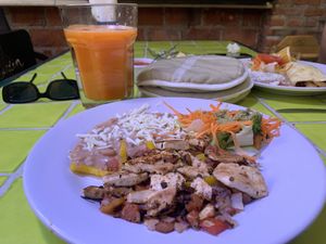 Tofu a la mexicana   at El Jardin Buffet Nutricional Vegetariano in Guadalajara