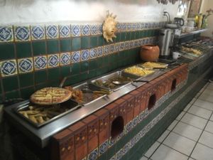 The hot buffet.  Not huge, but satisfying. at El Jardin Buffet Nutricional Vegetariano in Guadalajara