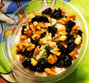 Broccoli salad with cashew cream at Tökmag Vegan Street Food in Budapest